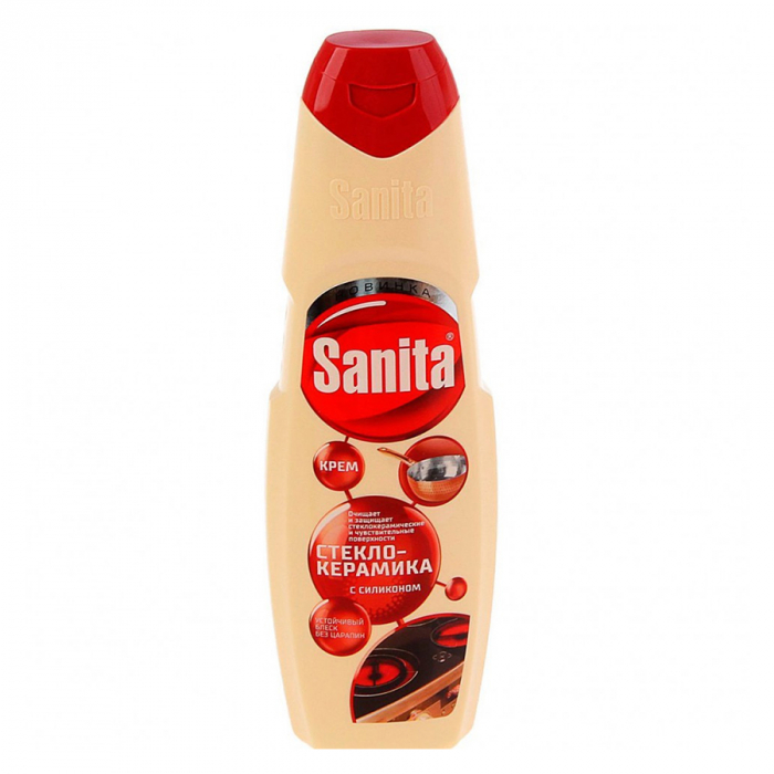 САНИТА Крем 600г СТЕКЛОКЕРАМИКА для чувствительных поверхностей