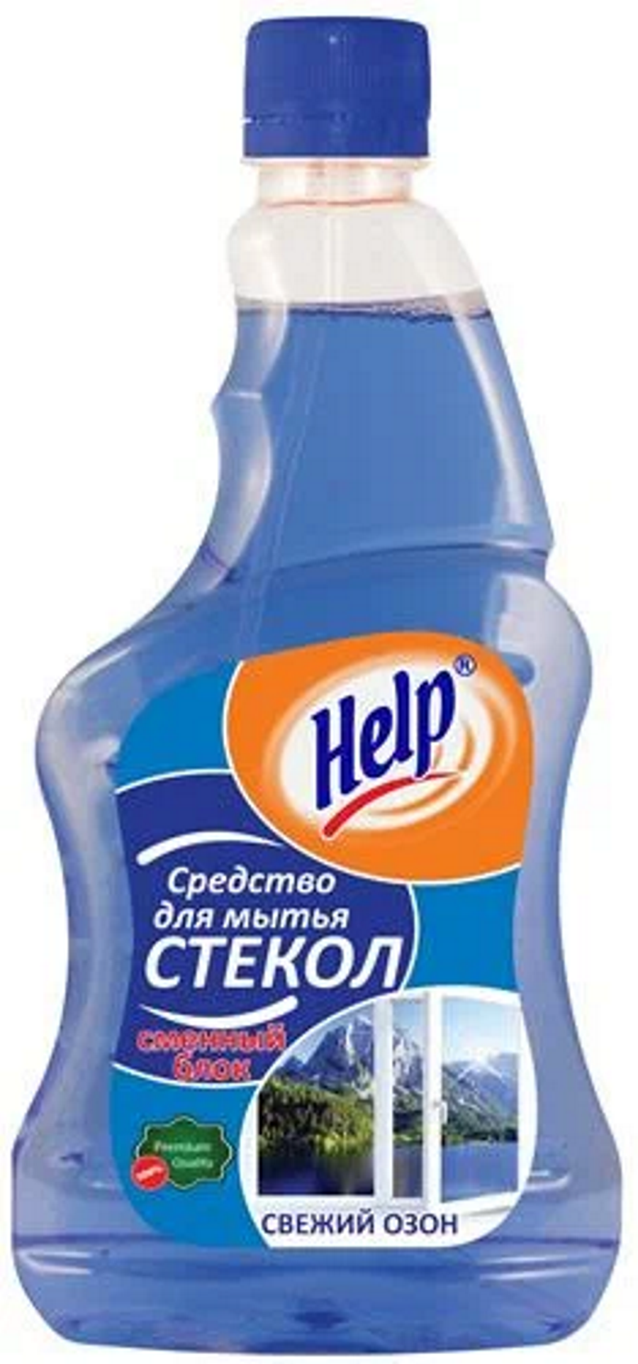 Хелп средство для стекол 750мл запасной блок
