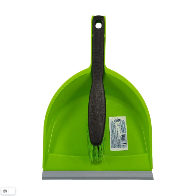 Совок для мусора YORK пластик с резин.кромкой +щетка-сметка