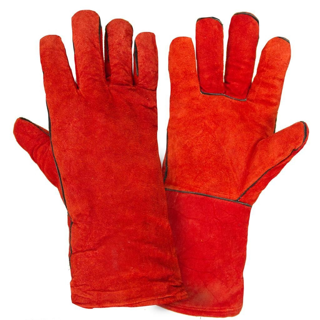 Краги спилковые сварщика пятипалые утепленные Трек-12, арт.1013