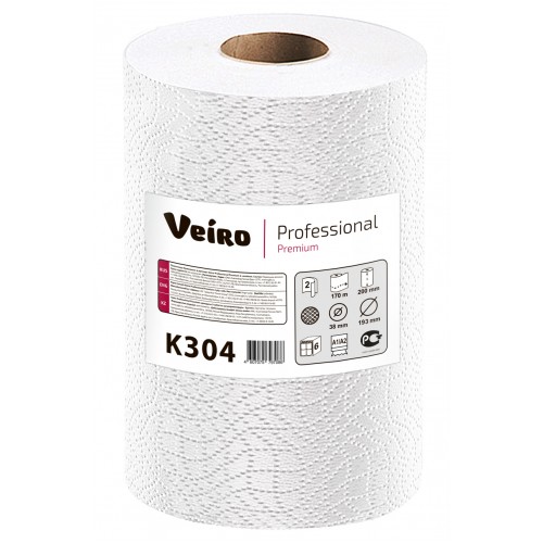 Полотенца бумажные 2сл 150м/20 Premium белые (арт. К304) ВЕЙРО