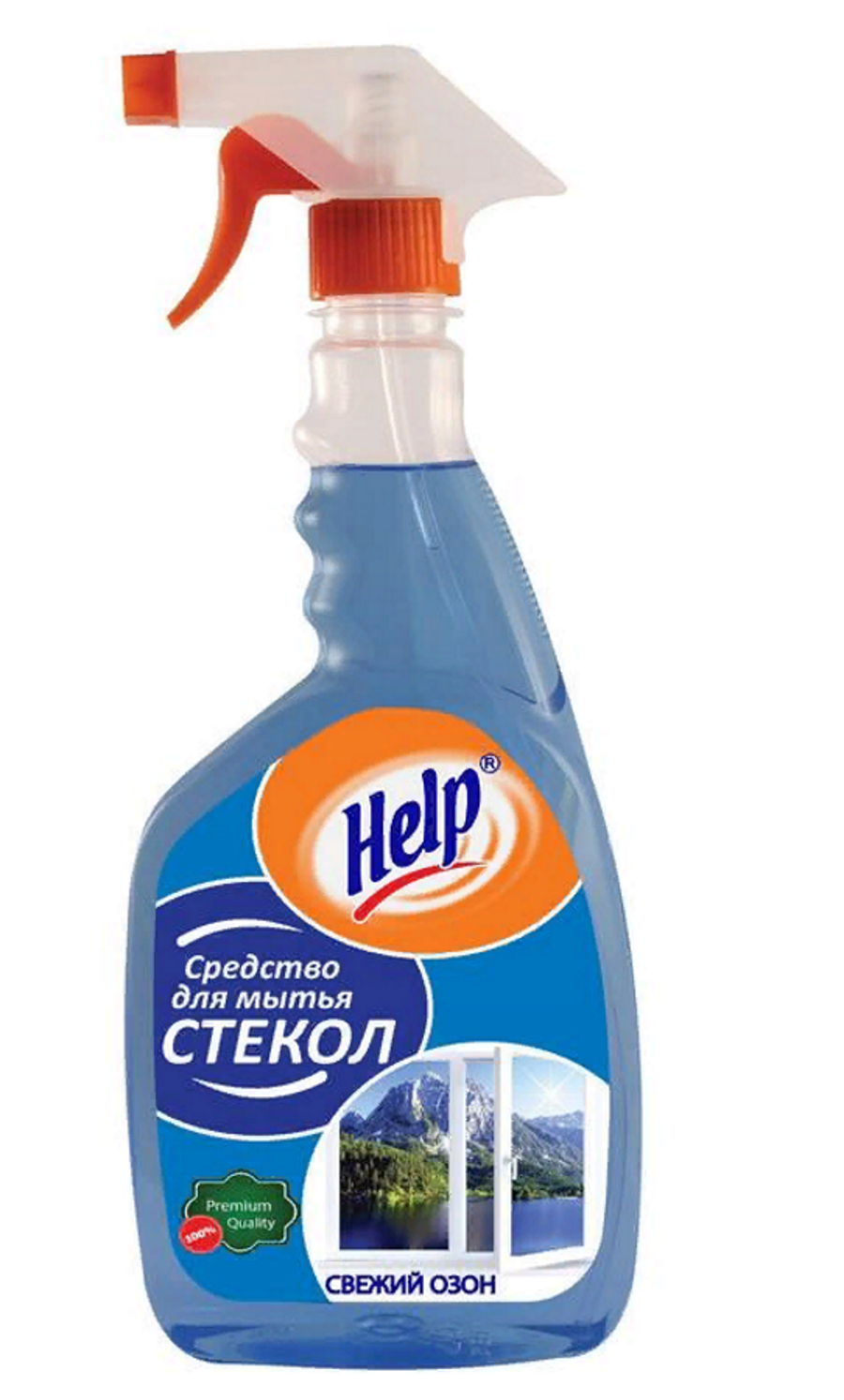 Средство для стекол Хэлп 750мл (триггер) с нашат. спиртом 