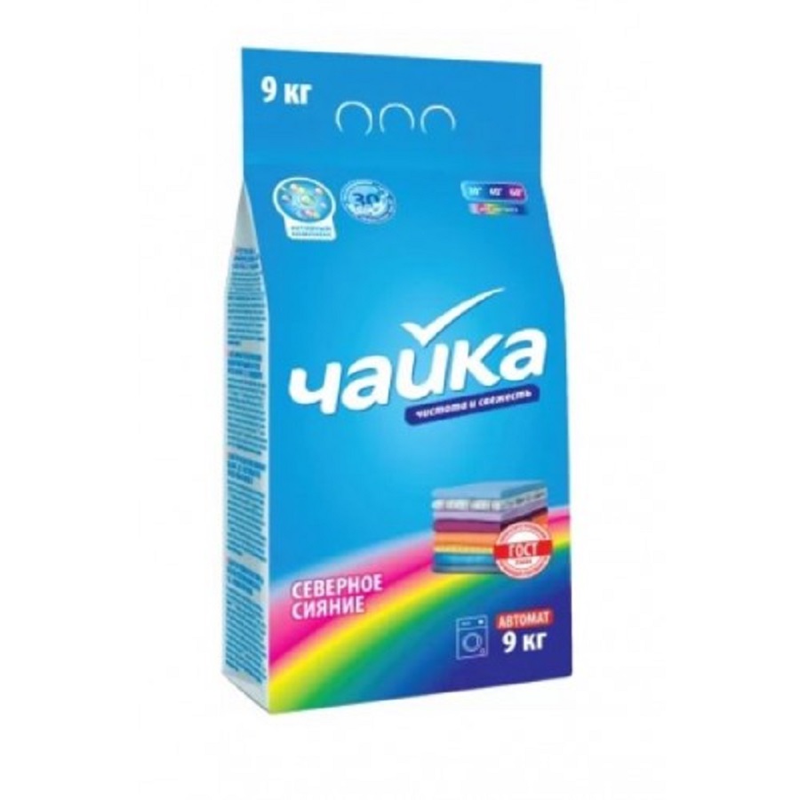 Стиральный порошок Чайка-автомат 9 кг КОЛОР СЕВЕРНОЕ СИЯНИЕ