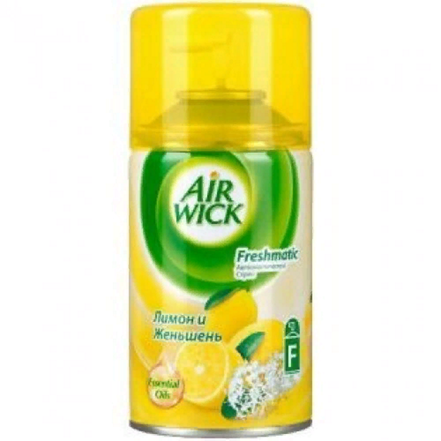 Освежитель воздуха Аирвик автомат ЛИМОН И ЖЕНЬШЕНЬ (зап.блок) 250мл