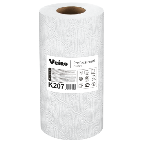 Полотенца бумажные 2сл 12,5м/22 Сomfort кухонные белые 4шт/пач  (арт. К207)  ВЕЙРО