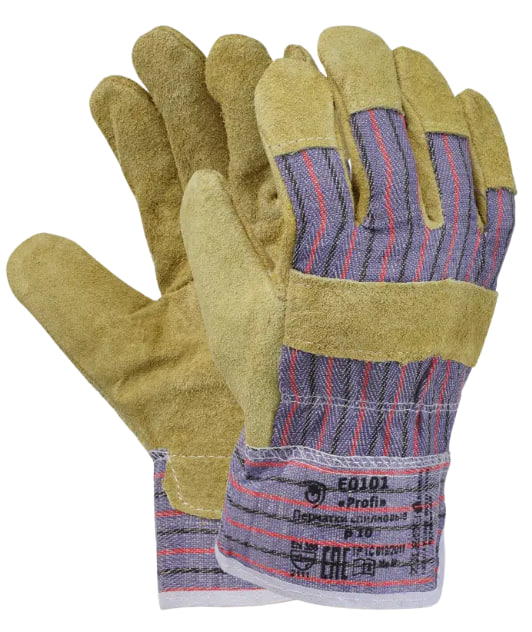 Перчатки спилковые комбинированные Ангара 0115