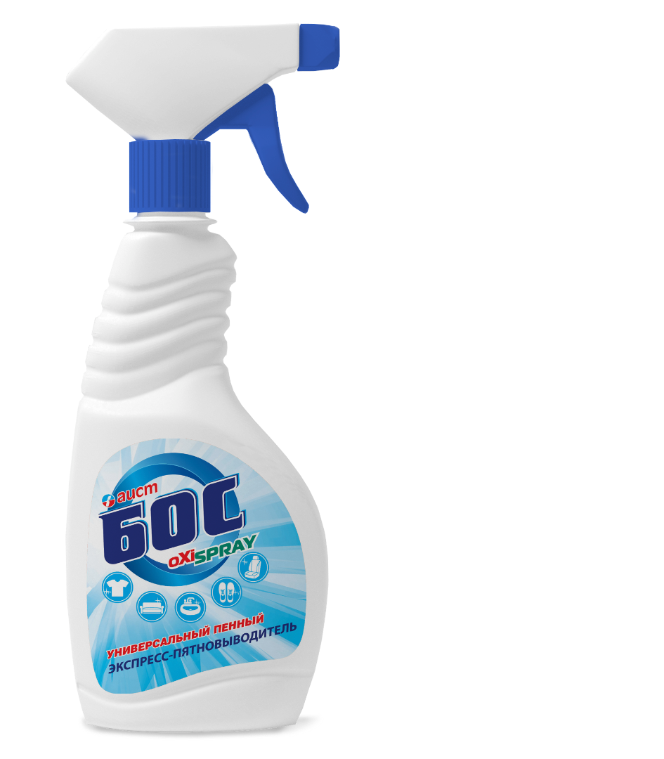 Отбеливатель БОС Окси СПРЭЙ 500мл средство пятновыводящее универсальное