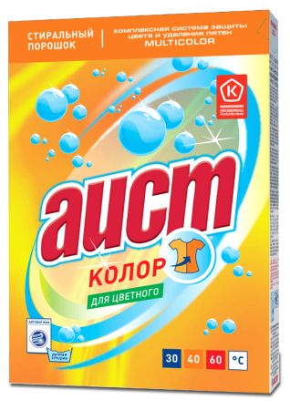 Стир.порошок Аист-колор, 400 г (ручн./авт)