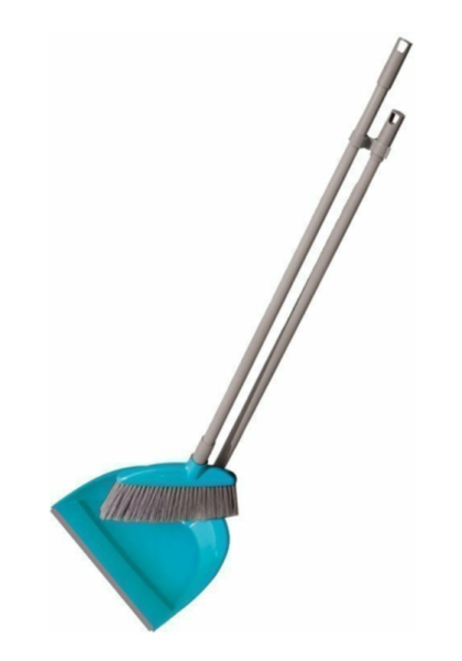 Совок для мусора с длин. ручкой+щетка "Лень" (КОМФОРТ)