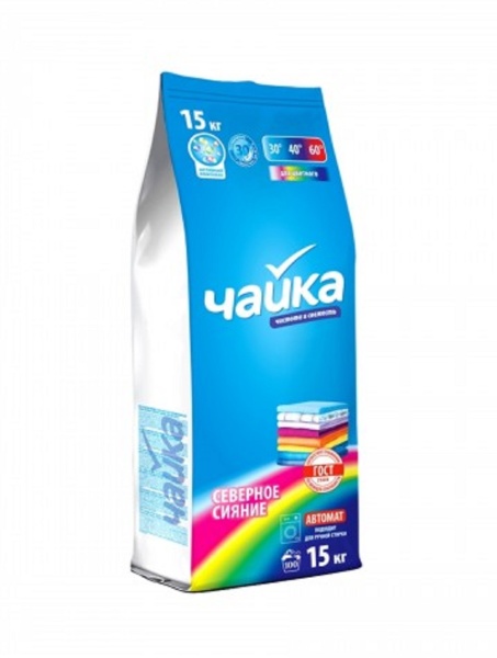Стиральный порошок Чайка-автомат  15 кг КОЛОР СЕВЕРНОЕ СИЯНИЕ