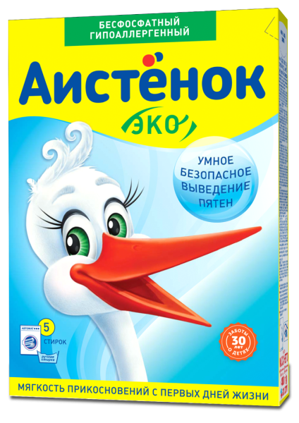 Стир.порошок Аистенок, 400г автомат