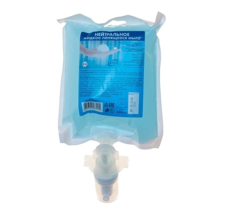 КЕМАН Мыло жидкое пенящееся 800 мл нейтральное в картридже бирюзовое К4 / 100125-0800