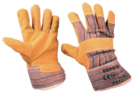 Перчатки спилк. комбинир. зеленые 0320