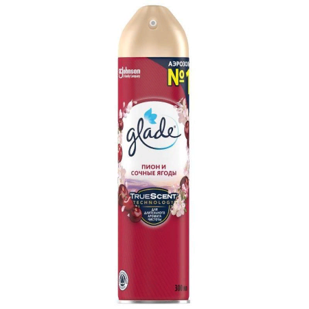 Освежитель воздуха Глейд ПИОН И СОЧНЫЕ ЯГОДЫ 300мл 