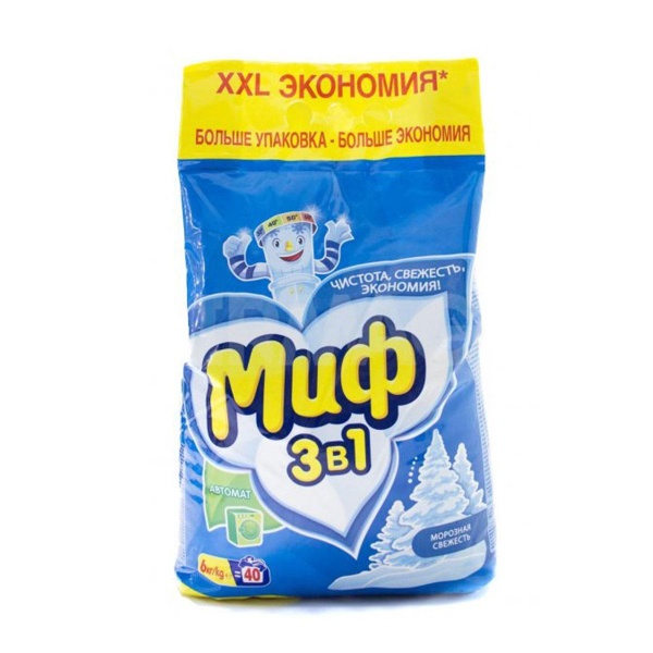 Стир.порошок Миф-автомат, 6 кг МОРОЗНАЯ СВЕЖЕСТЬ