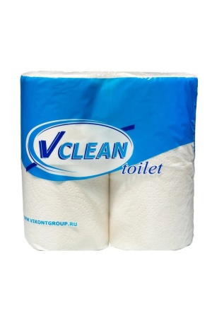Бум. туал.  2сл 50м целлюлоза Виклин | БЕЛ | 4шт/пач | ВИВА