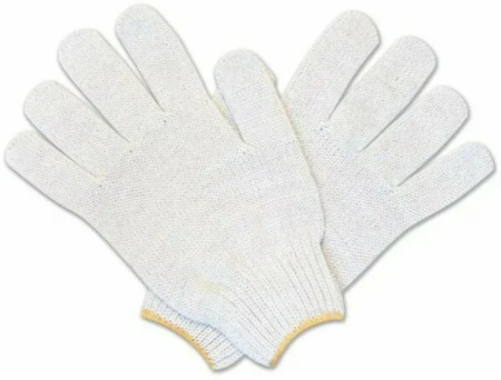 Перчатки хб 10 кл. 4-х нитка БЕЛЫЕ