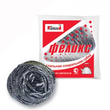 Губка МЕТАЛЛИЧЕСКАЯ д/посуды ФЕЛИКС 1 шт/уп