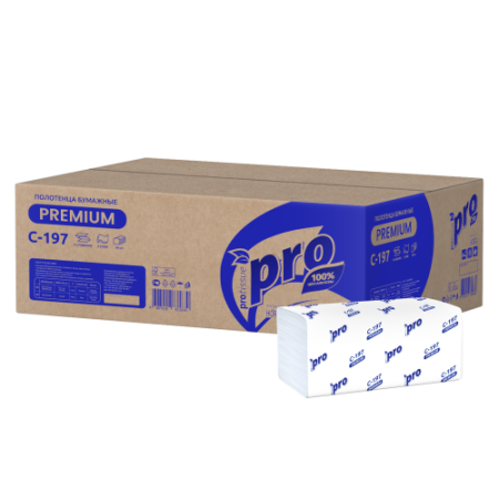 Полотенца бумажные 2сл. 200л 21х22см V-сложение 100% ЦЕЛЛЮЛОЗА | 20шт/пач