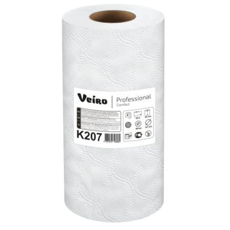 Полотенца бумажные 2сл 12,5м/22 Сomfort кухонные белые 4шт/пач  (арт. К207)  ВЕЙРО