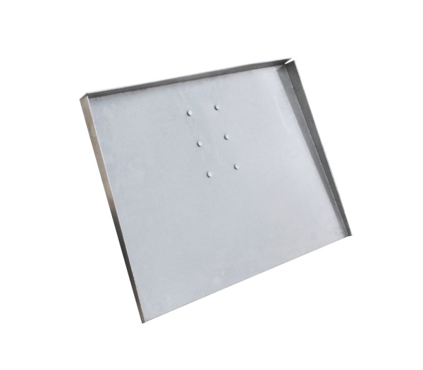 Лопата снегоуборочная алюм. 360*500 2мм с нижним входом, трехбортная, БЕЗ ЧЕРЕНКА твердый алюминий