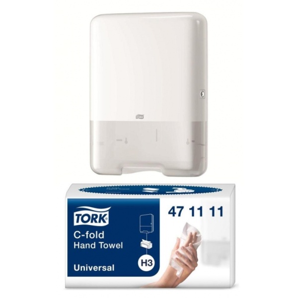 Полотенца бумажные H3 Advanced Singlefold 120л 2сл 24х27,5см белые C-сложения