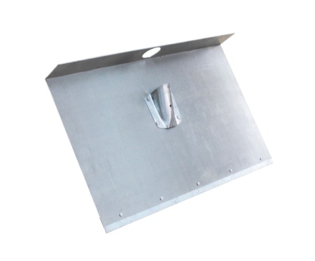 Лопата алюмин. д/снега 360*500 2 мм трехборт. с ПЛАНКОЙ с верхним входом, без ЧЕРЕНКА