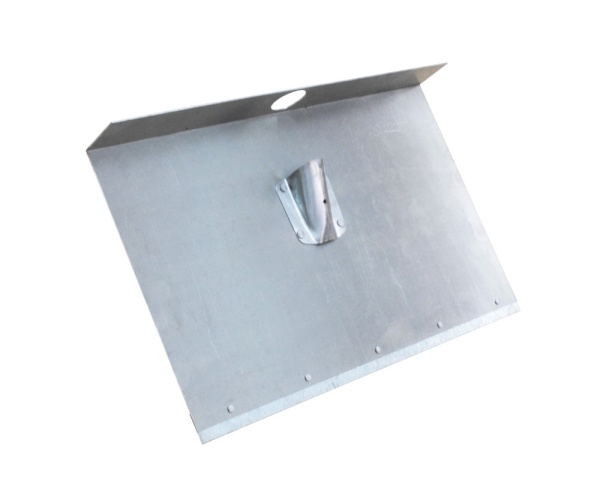 Лопата алюмин. д/снега 360*500 2 мм трехборт. с ПЛАНКОЙ с верхним входом, без ЧЕРЕНКА