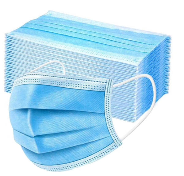 Маска 3-слойная на резинке медицинская 