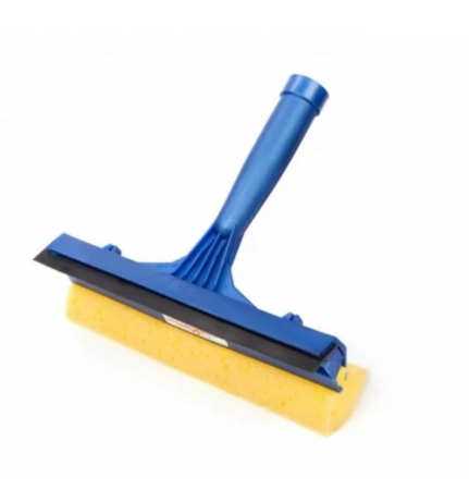 Склиз для окон 205мм пластиковый с резинкой и губкой, короткая ручка
