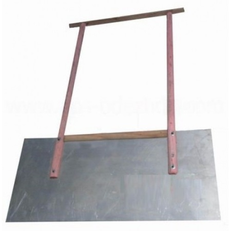 Движок для снега 870х400мм ДЮРАЛЬ с П-образной деревянной ручкой