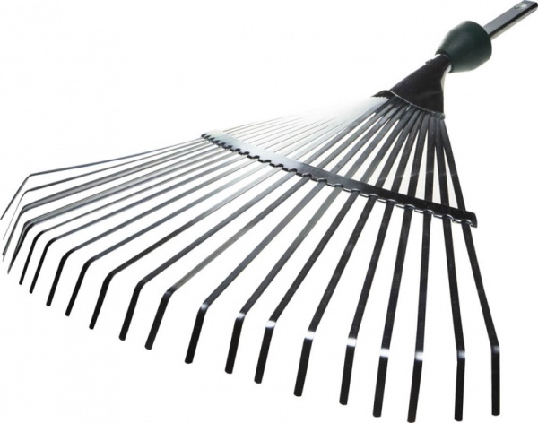 Грабли веерные ПЛАСТИНЧАТЫЕ ОЦИНКОВАННЫЕ,22 зуба