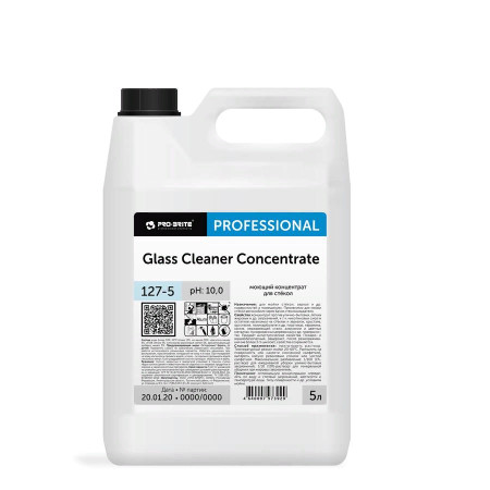 Пробрайт ГЛАСС КЛИНЕР 5л с нашатырным спиртом для чистки стекол концентрат / 127-5
