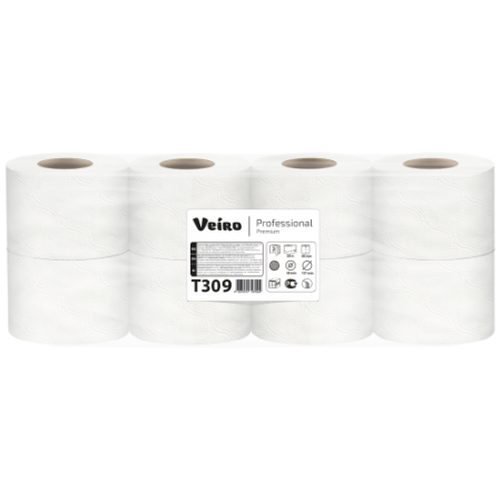 Бумага туалетная 3сл 20м/9,5 Premium белая (арт.Т309) ВЕЙРО