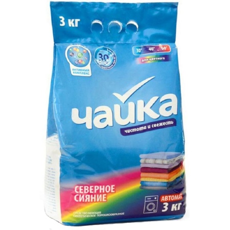 Стир.порошок Чайка-автомат  3 кг КОЛОР СЕВЕРНОЕ СИЯНИЕ