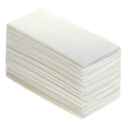 Полотенца бумажные 1сл. 250л 22,5х22,8см 35гр, V-слож., Белые, Целлюлоз. композиция